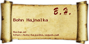 Bohn Hajnalka névjegykártya