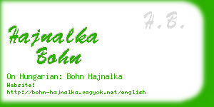 hajnalka bohn business card